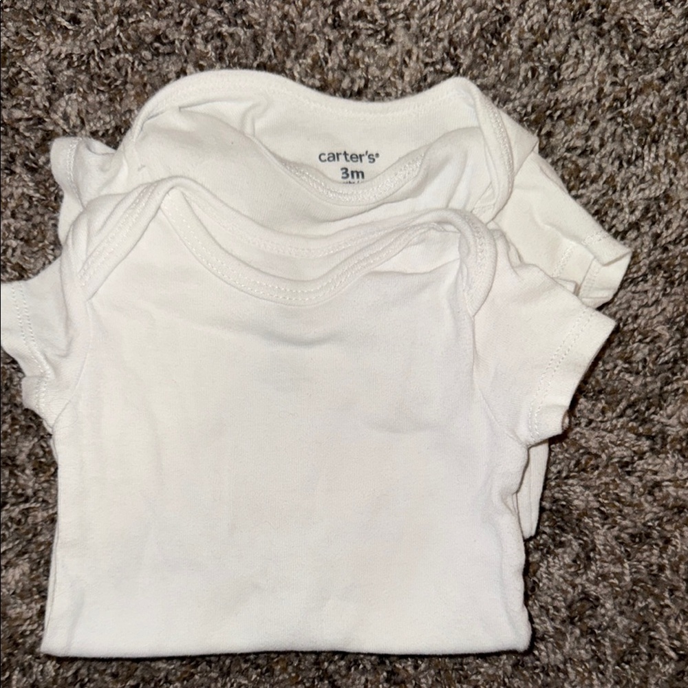 Carter's White Short Sleeve Tees Essential Cotton Tops